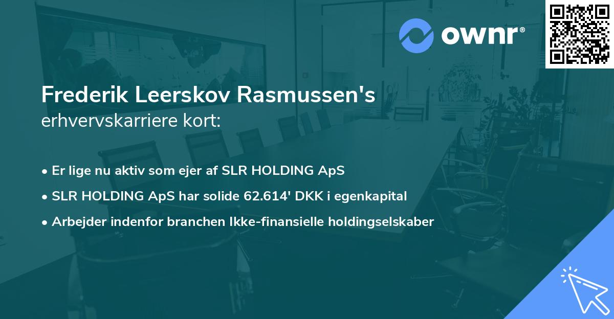 Frederik Leerskov Rasmussen's erhvervskarriere kort