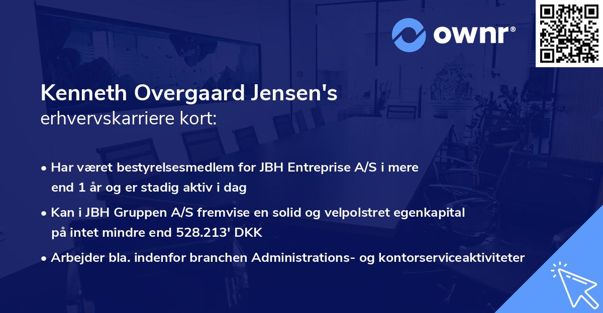 Kenneth Overgaard Jensen's erhvervskarriere kort