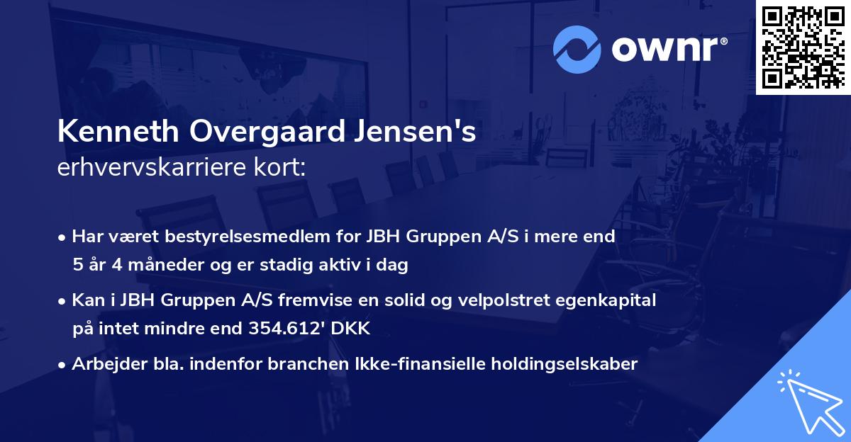 Kenneth Overgaard Jensen's erhvervskarriere kort