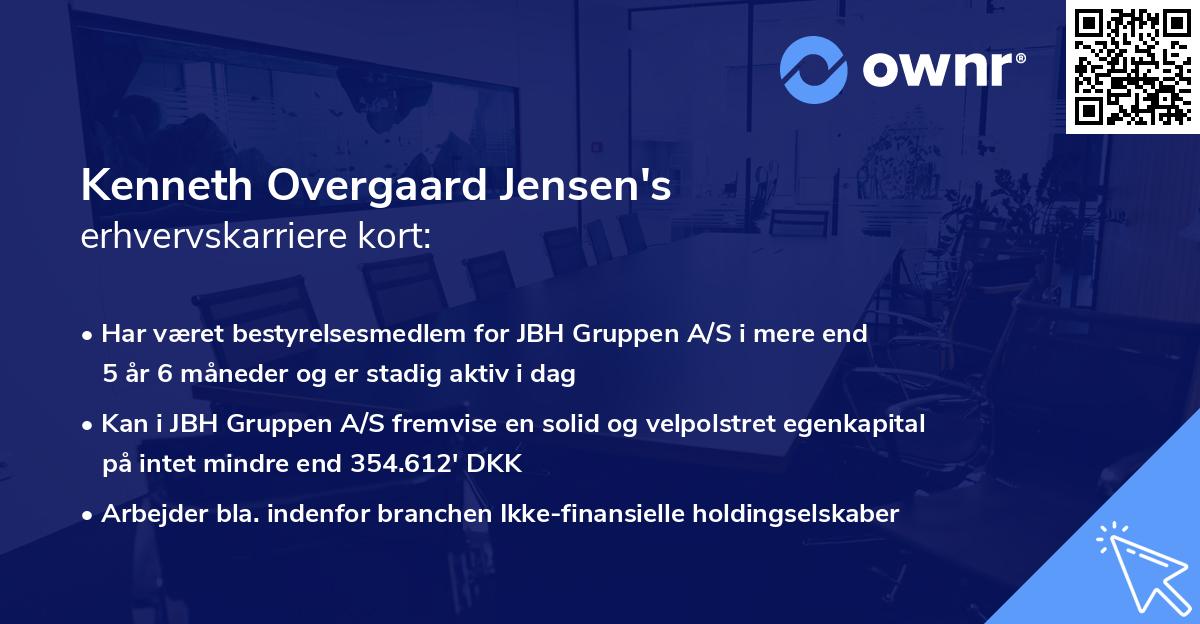 Kenneth Overgaard Jensen's erhvervskarriere kort