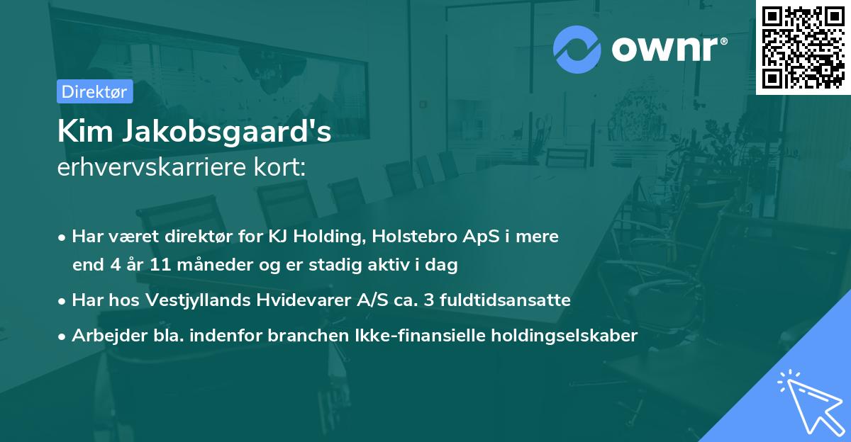 Kim Jakobsgaard's erhvervskarriere kort