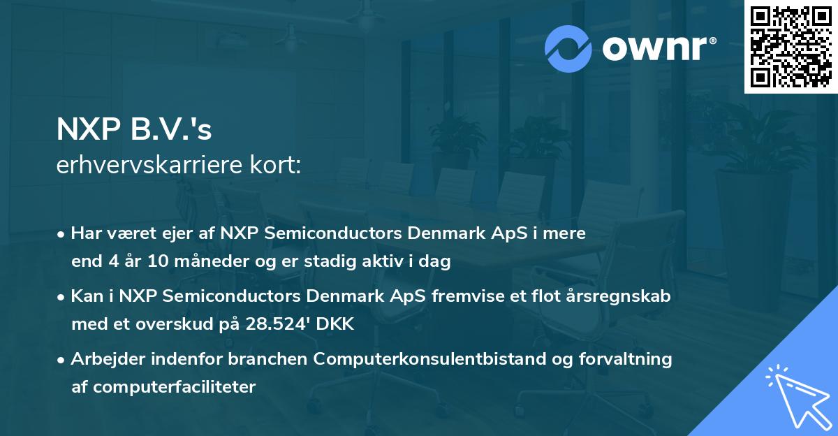 NXP B.V.'s erhvervskarriere kort