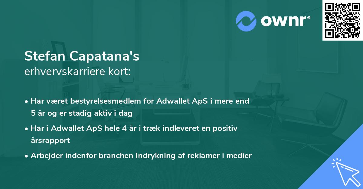 Stefan Capatana's erhvervskarriere kort