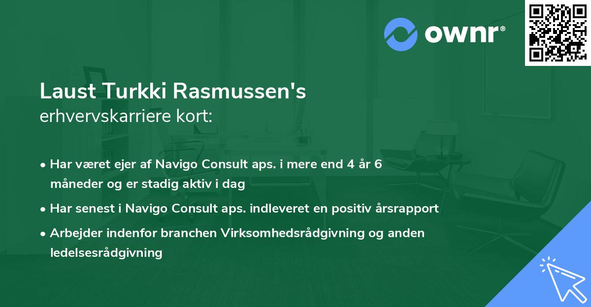 Laust Turkki Rasmussen's erhvervskarriere kort