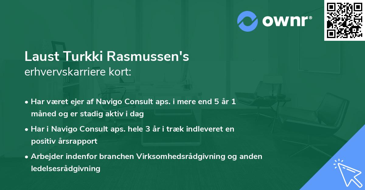 Laust Turkki Rasmussen's erhvervskarriere kort