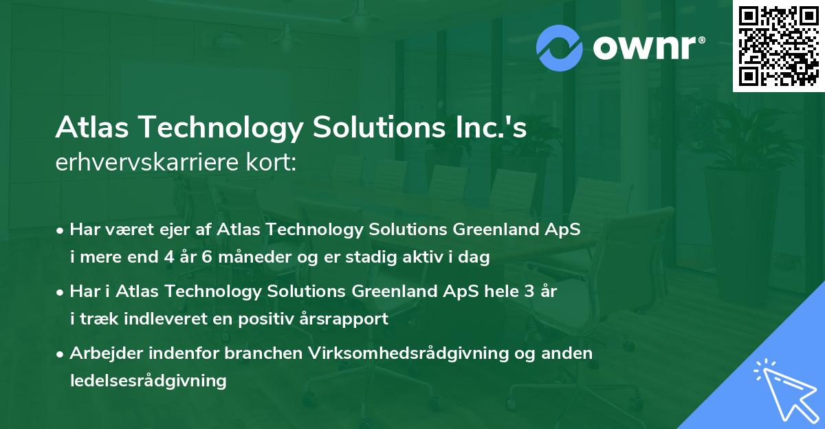 Atlas Technology Solutions Inc.'s erhvervskarriere kort
