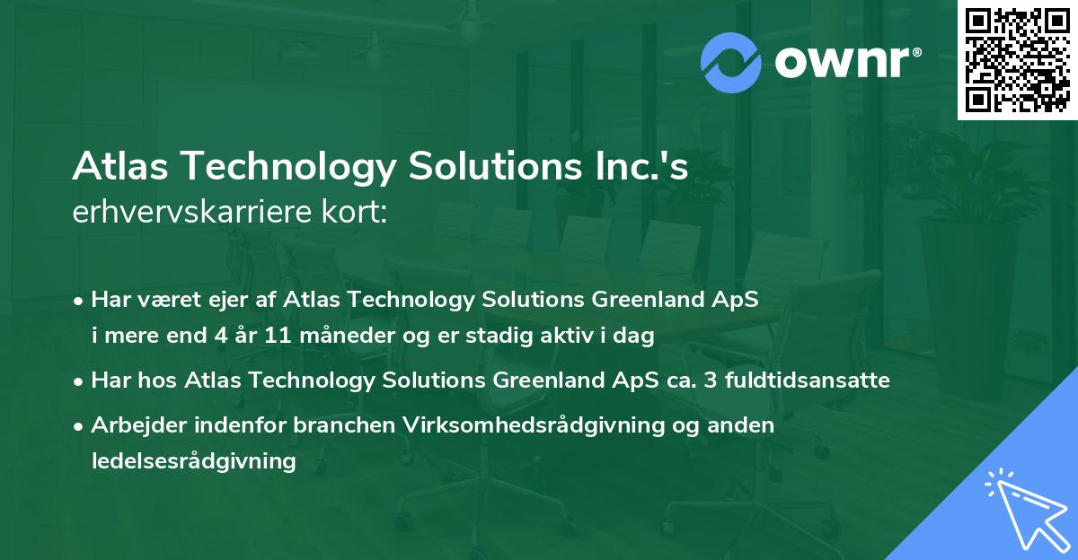 Atlas Technology Solutions Inc.'s erhvervskarriere kort