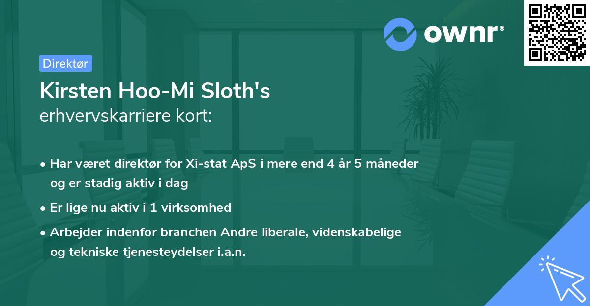 Kirsten Hoo-Mi Sloth's erhvervskarriere kort