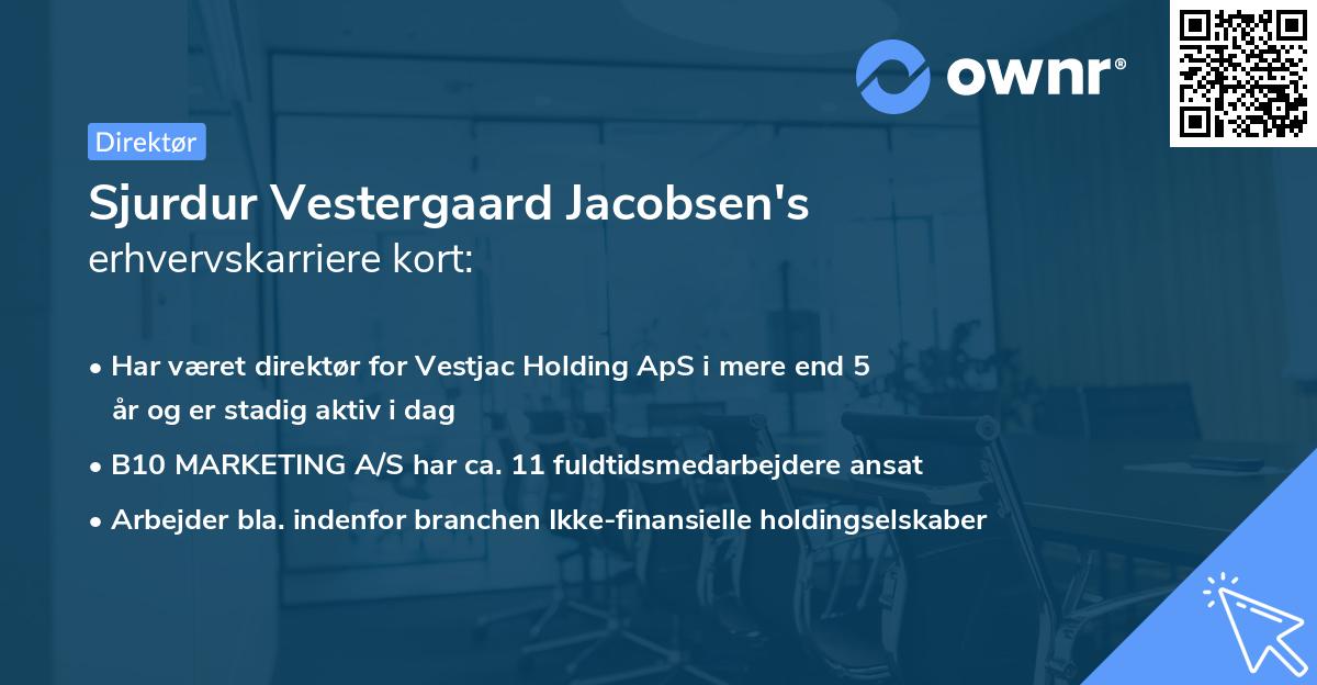 Sjurdur Vestergaard Jacobsen's erhvervskarriere kort