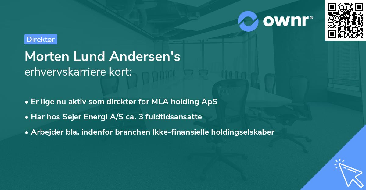 Morten Lund Andersen's erhvervskarriere kort