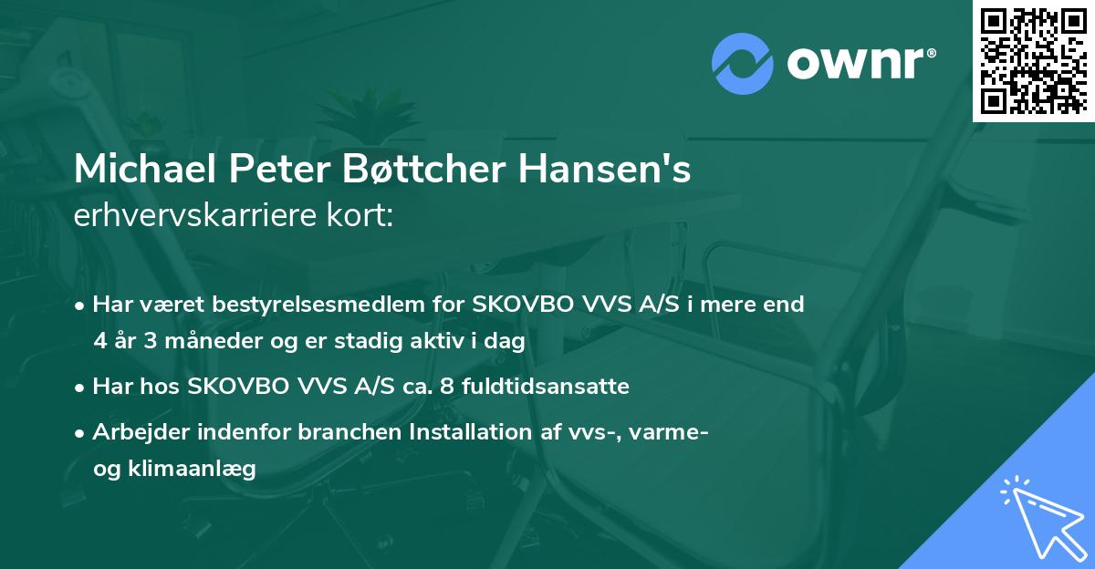Michael Peter Bøttcher Hansen's erhvervskarriere kort
