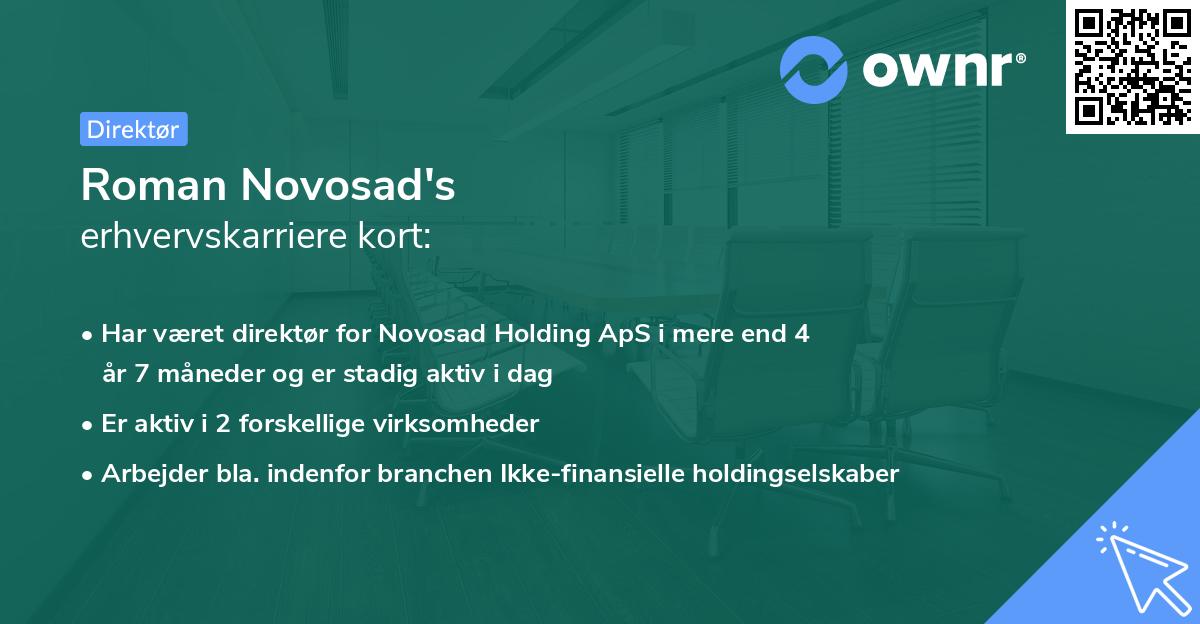 Roman Novosad's erhvervskarriere kort
