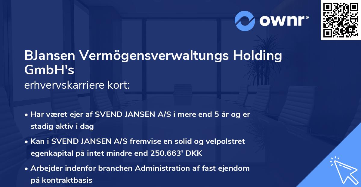BJansen Vermögensverwaltungs Holding GmbH's erhvervskarriere kort