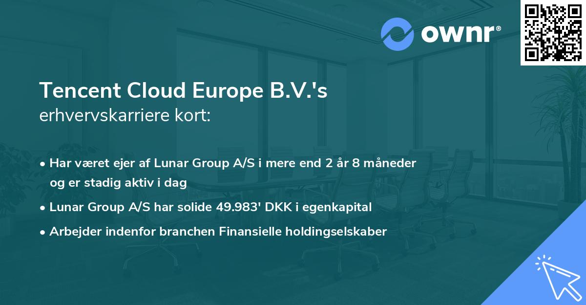 Tencent Cloud Europe B.V.'s erhvervskarriere kort