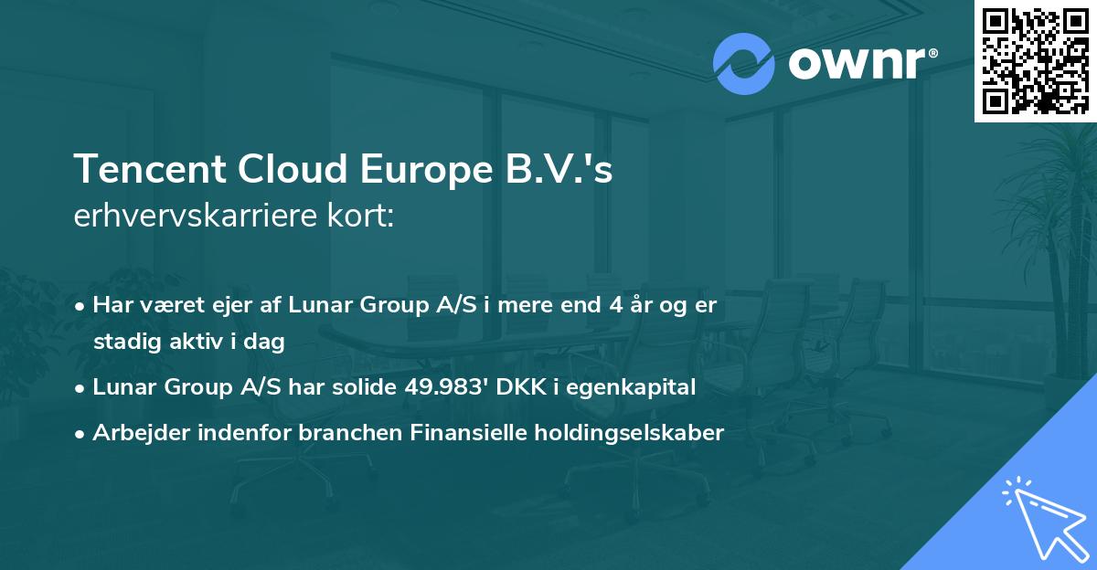 Tencent Cloud Europe B.V.'s erhvervskarriere kort
