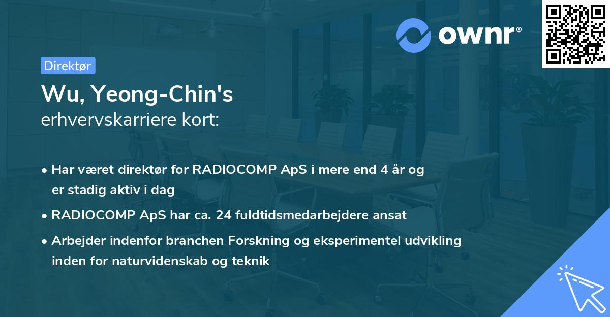 Wu, Yeong-Chin's erhvervskarriere kort