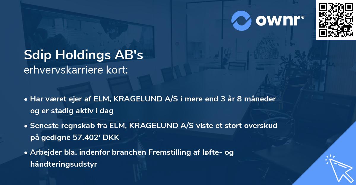 Sdip Holdings AB's erhvervskarriere kort