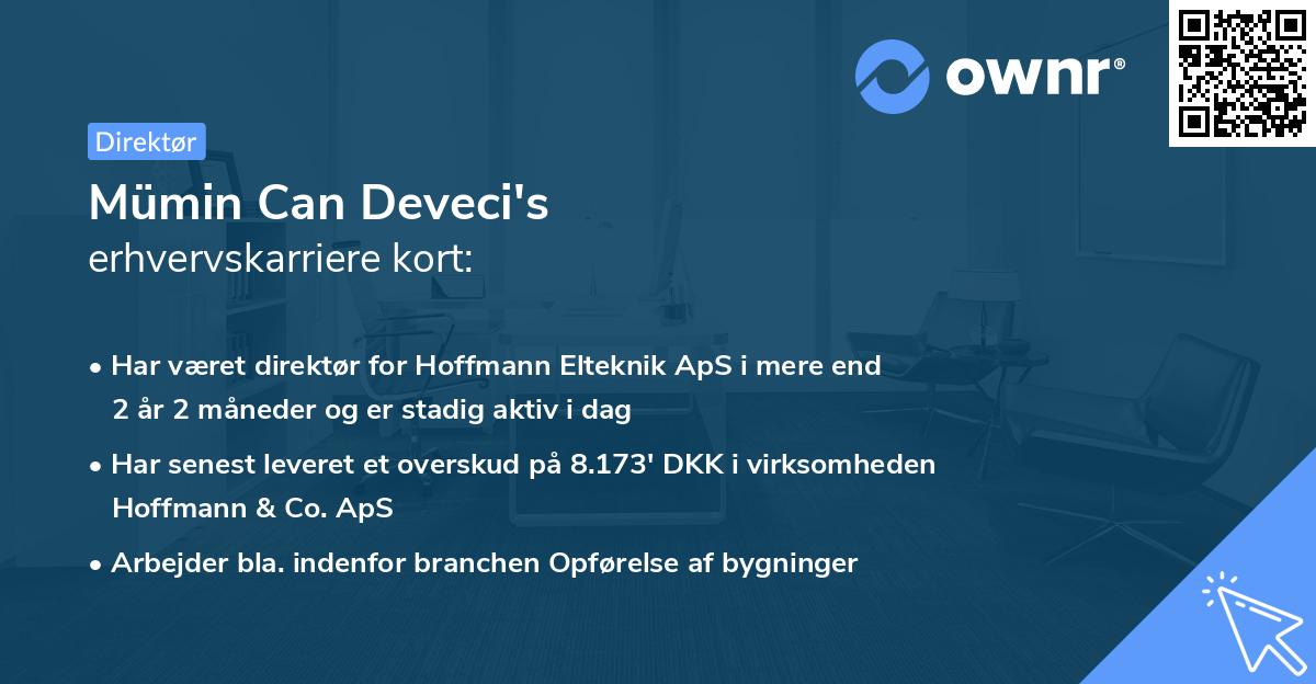 Mümin Can Deveci's erhvervskarriere kort