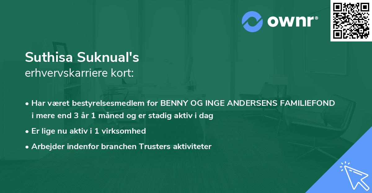 Suthisa Suknual's erhvervskarriere kort