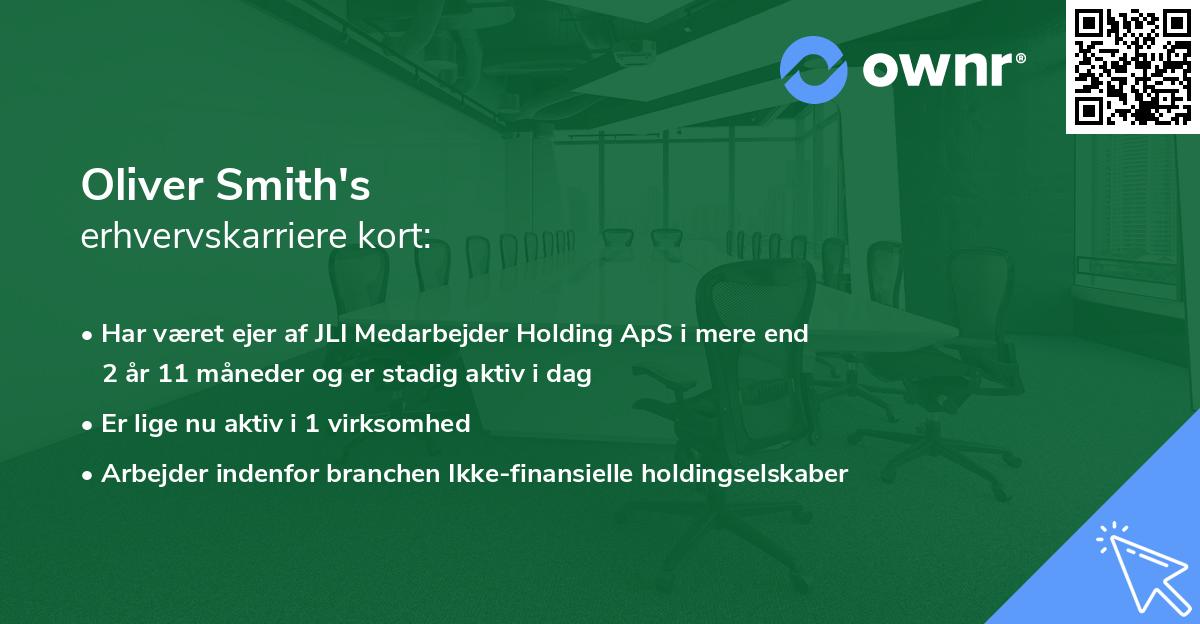 Oliver Smith's erhvervskarriere kort