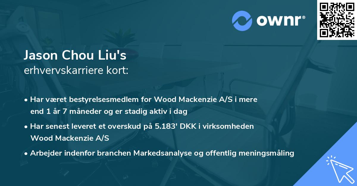 Jason Chou Liu's erhvervskarriere kort
