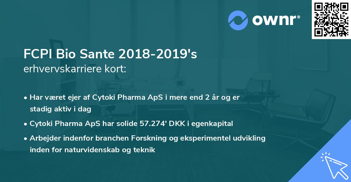FCPI Bio Sante 2018-2019's erhvervskarriere kort