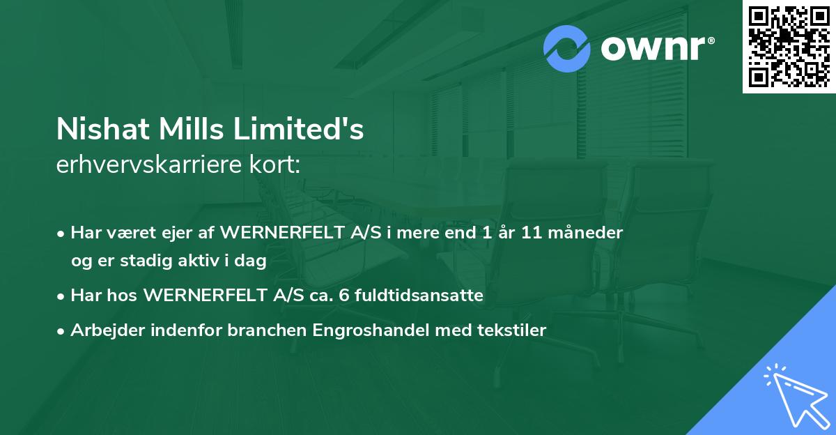 Nishat Mills Limited's erhvervskarriere kort