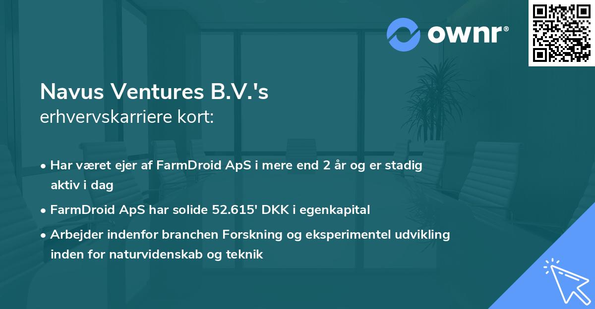 Navus Ventures B.V.'s erhvervskarriere kort