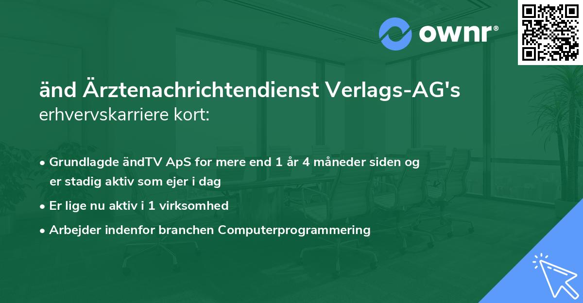 änd Ärztenachrichtendienst Verlags-AG's erhvervskarriere kort