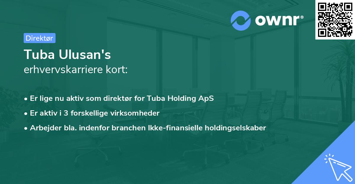 Tuba Ulusan's erhvervskarriere kort