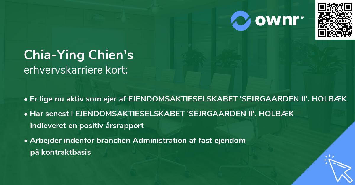 Chia-Ying Chien's erhvervskarriere kort