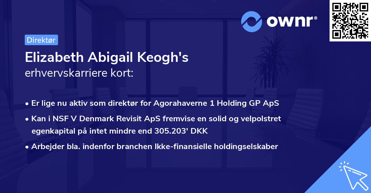 Elizabeth Abigail Keogh's erhvervskarriere kort