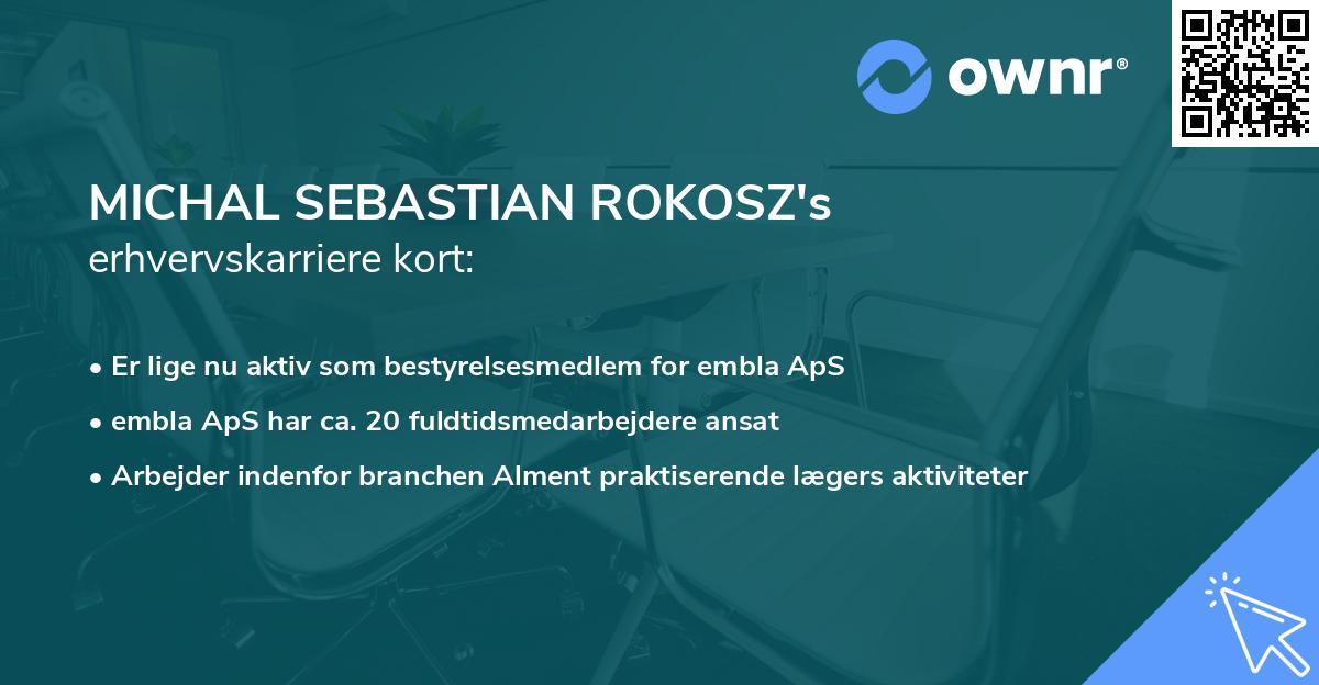 MICHAL SEBASTIAN ROKOSZ's erhvervskarriere kort