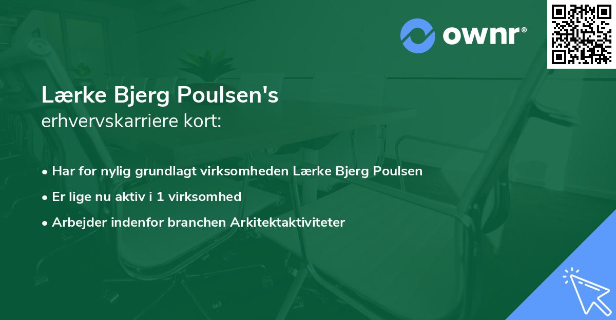 Lærke Bjerg Poulsen's erhvervskarriere kort