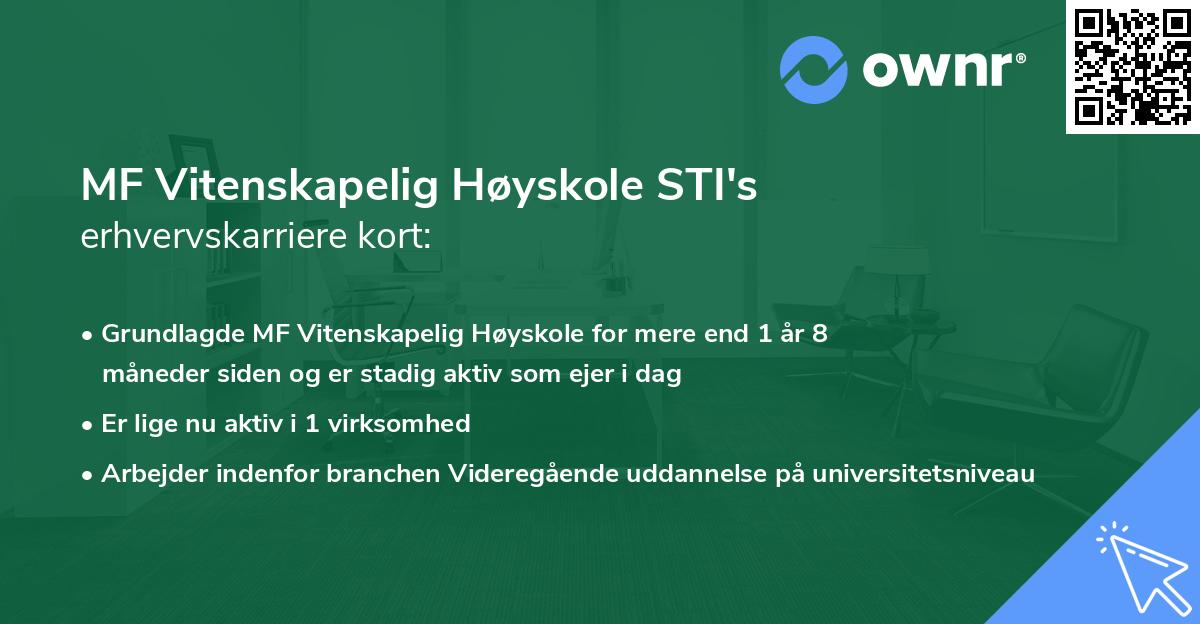MF Vitenskapelig Høyskole STI's erhvervskarriere kort