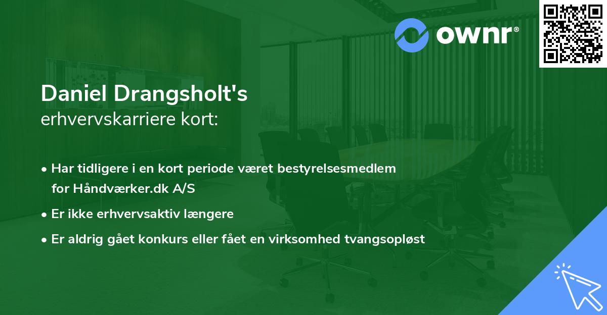 Daniel Drangsholt's erhvervskarriere kort
