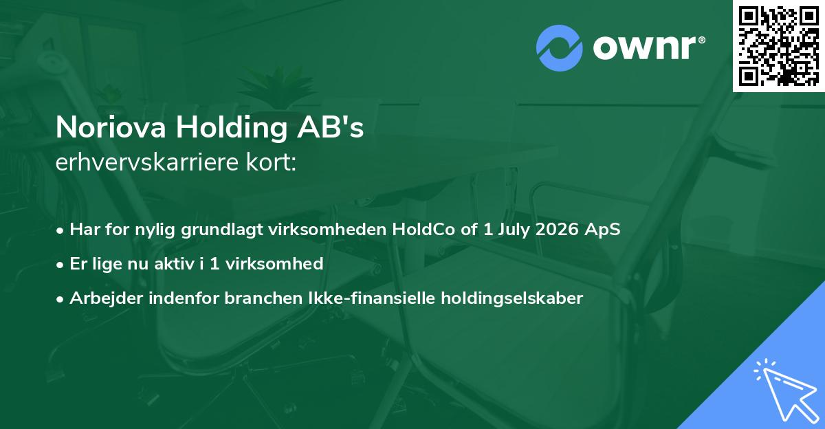 Noriova Holding AB's erhvervskarriere kort