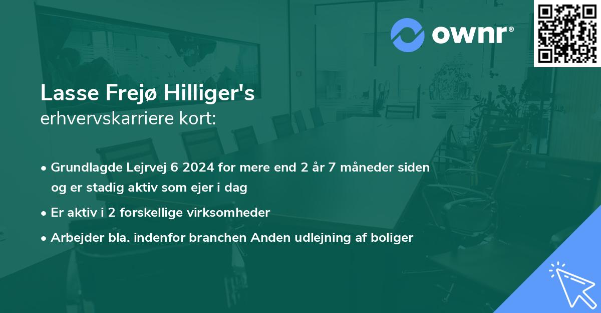 Lasse Frejø Hilliger's erhvervskarriere kort