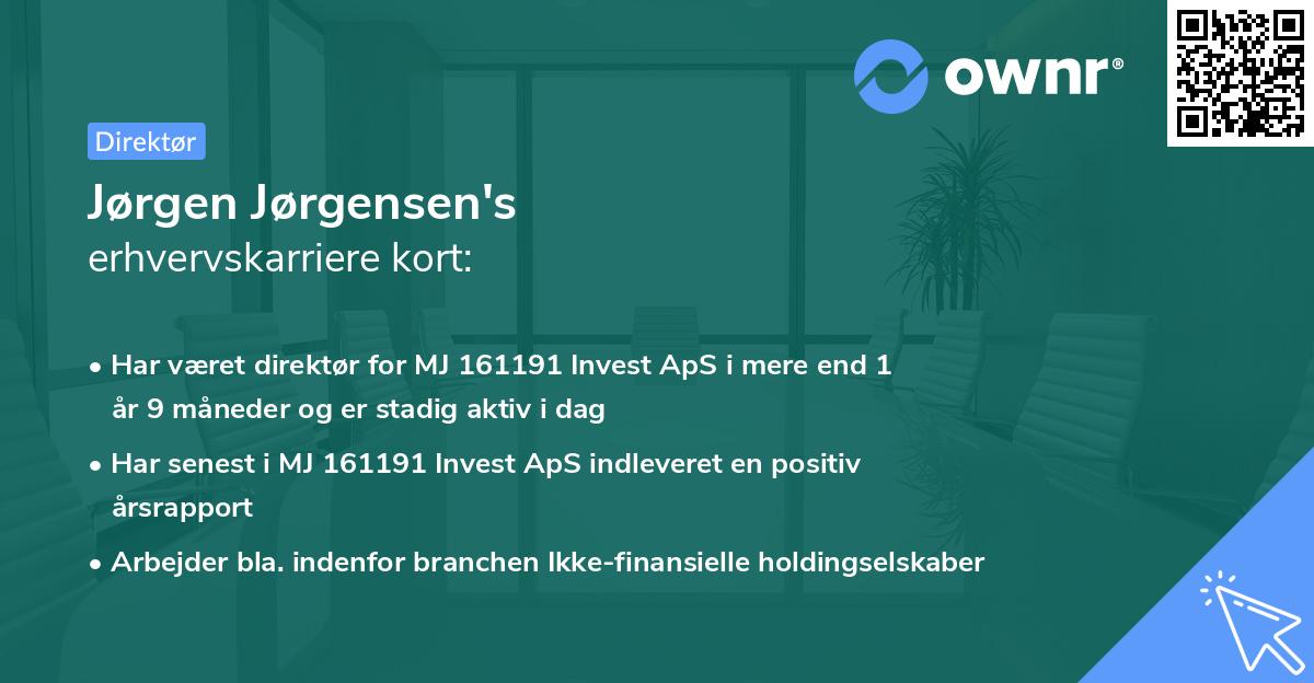Jørgen Jørgensen's erhvervskarriere kort