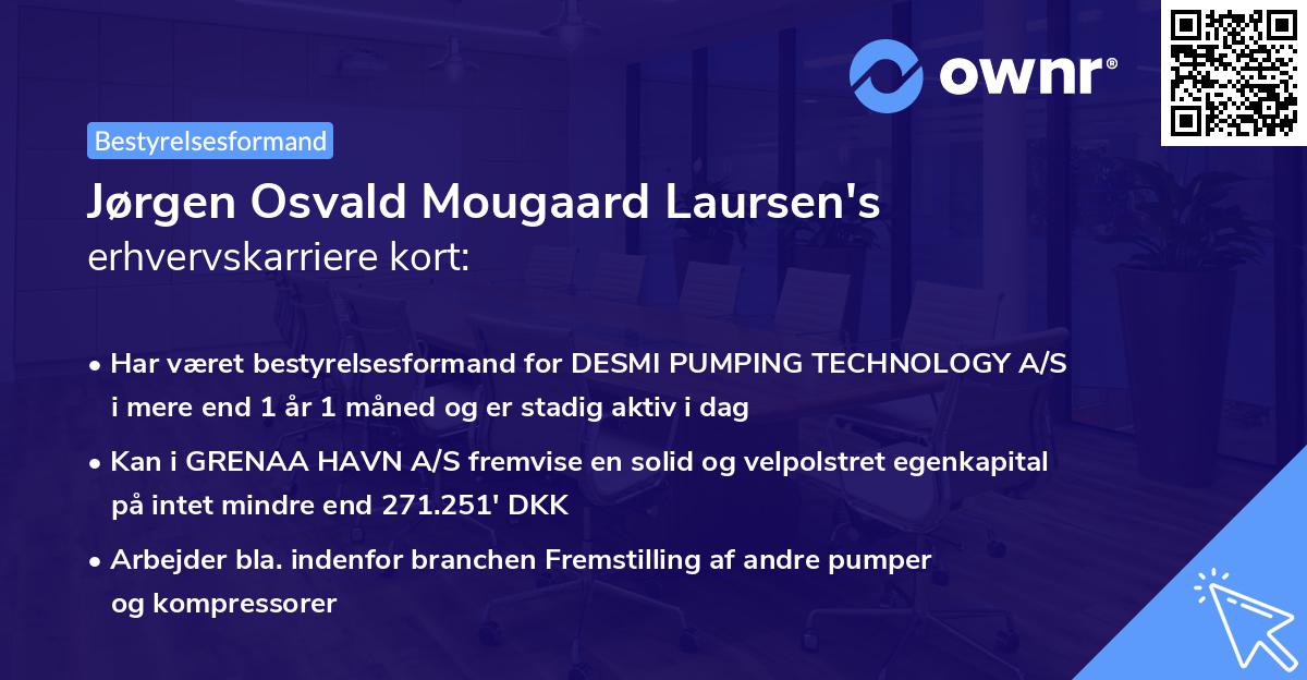 Jørgen Osvald Mougaard Laursen's erhvervskarriere kort