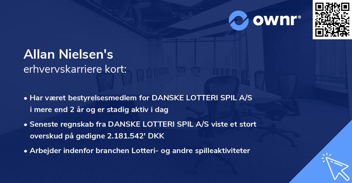 Allan Nielsen's erhvervskarriere kort
