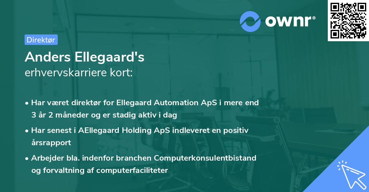 Anders Ellegaard's erhvervskarriere kort