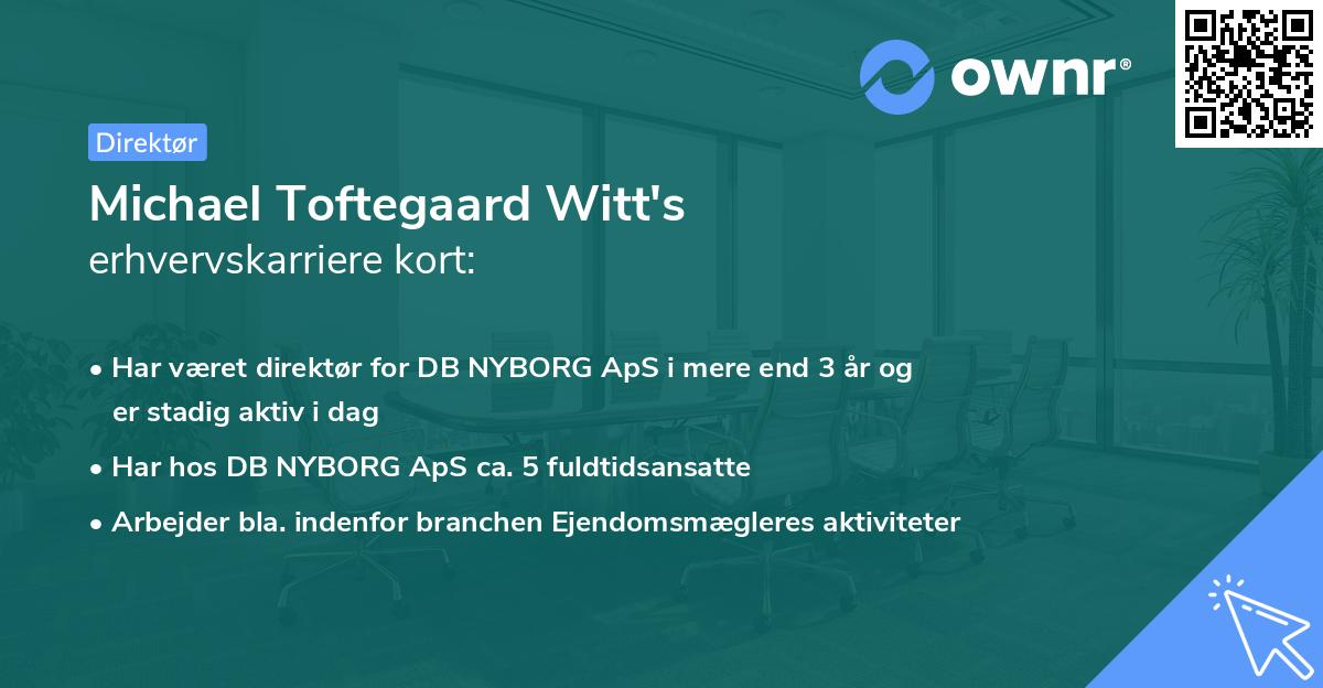 Michael Toftegaard Witt's erhvervskarriere kort