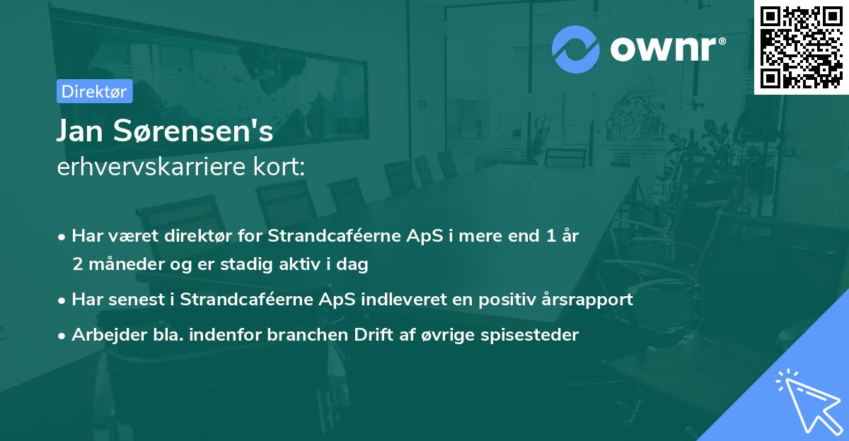 Jan Sørensen's erhvervskarriere kort
