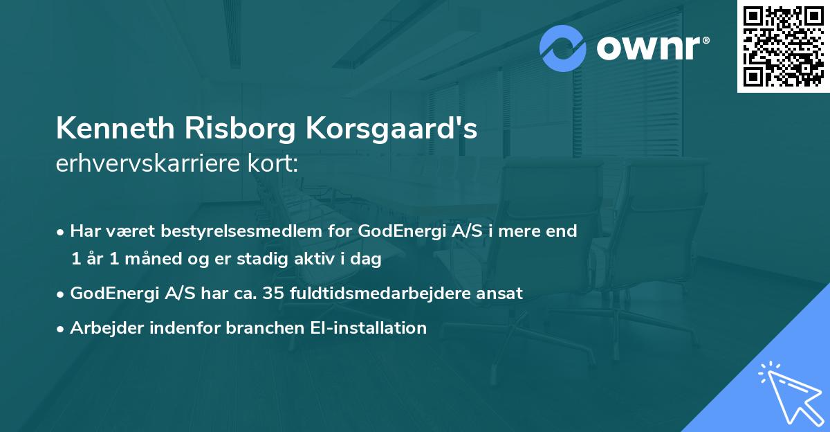 Kenneth Risborg Korsgaard's erhvervskarriere kort