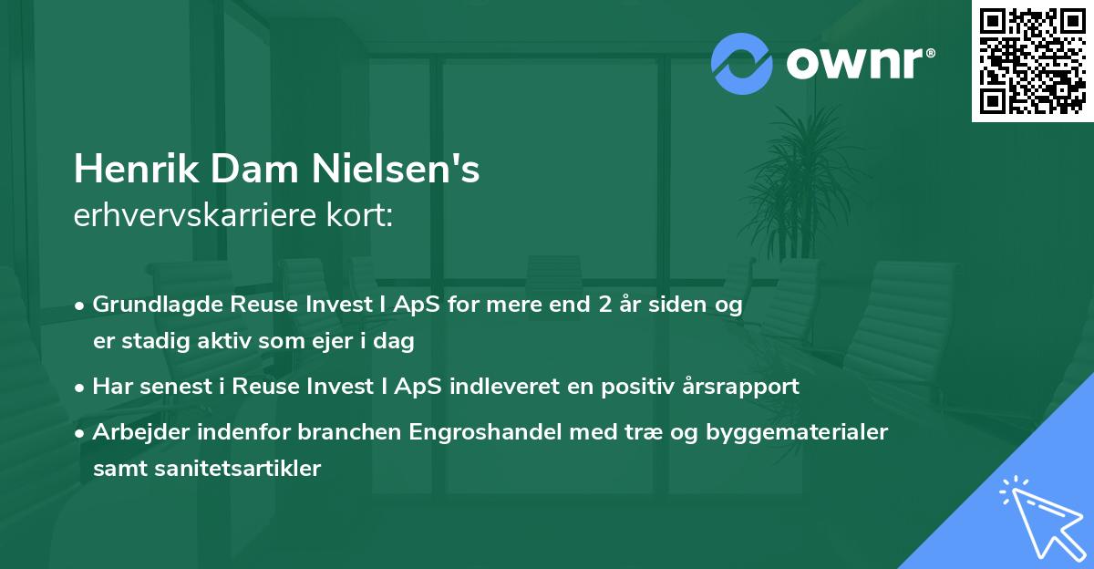 Henrik Dam Nielsen's erhvervskarriere kort