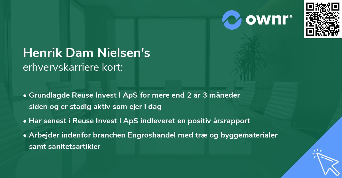 Henrik Dam Nielsen's erhvervskarriere kort