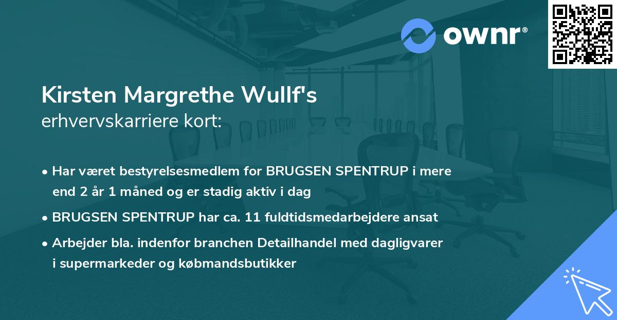 Kirsten Margrethe Wullf's erhvervskarriere kort