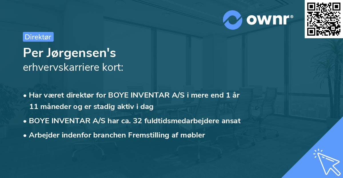 Per Jørgensen's erhvervskarriere kort