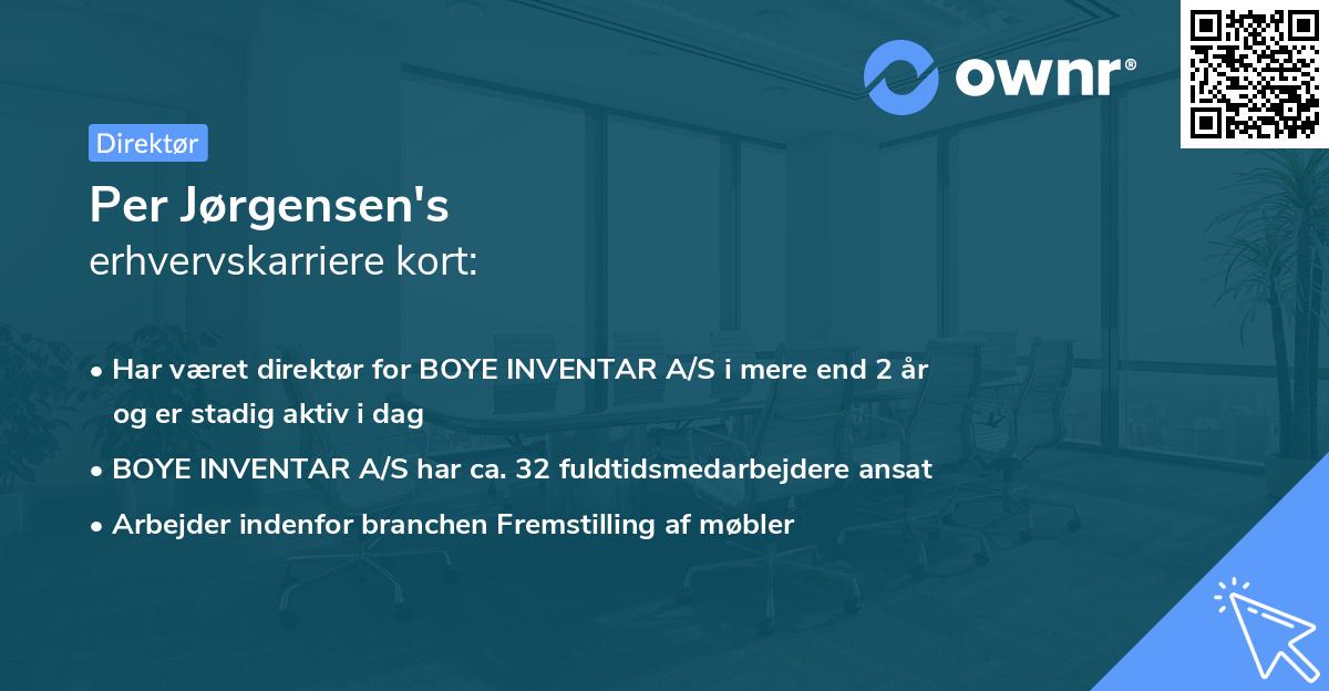 Per Jørgensen's erhvervskarriere kort